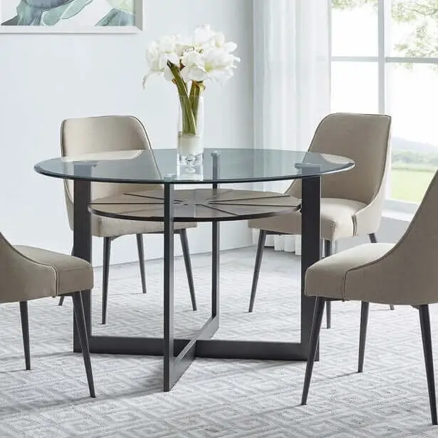 small oval dining table for small space