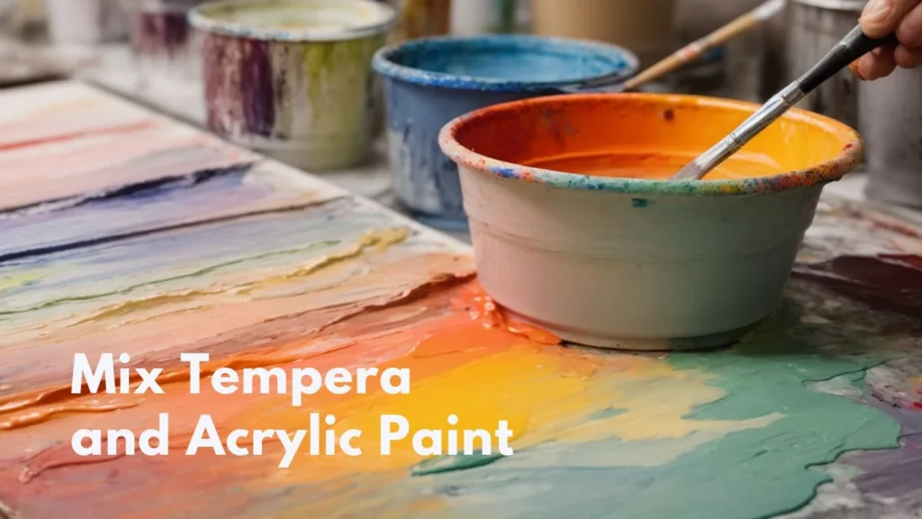 Mix Tempera and Acrylic Paint