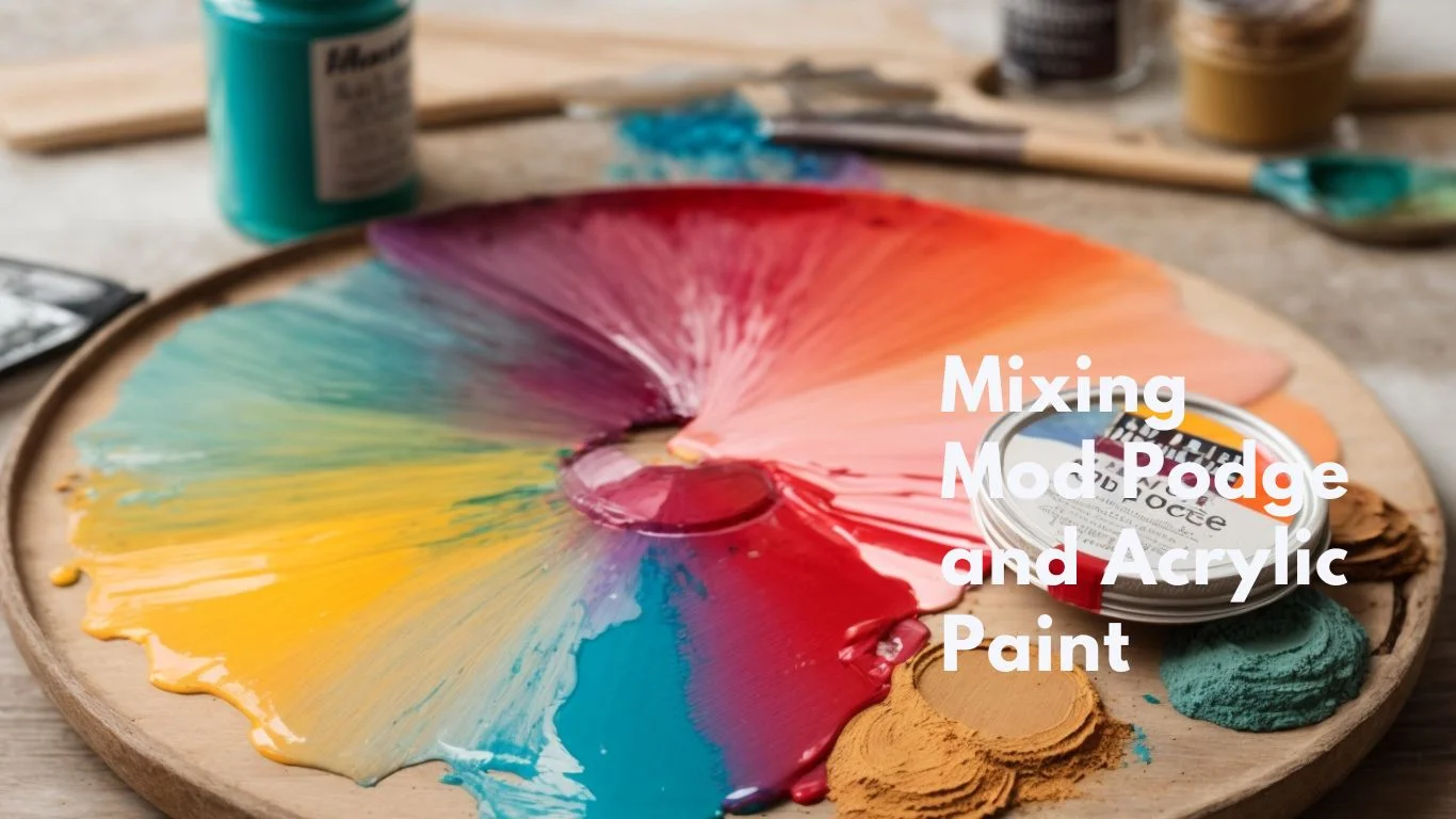 Mixing Mod Podge and Acrylic Paint for Creative Crafts Tiny House