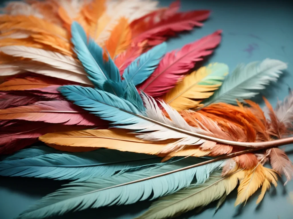Spray Painting Feathers