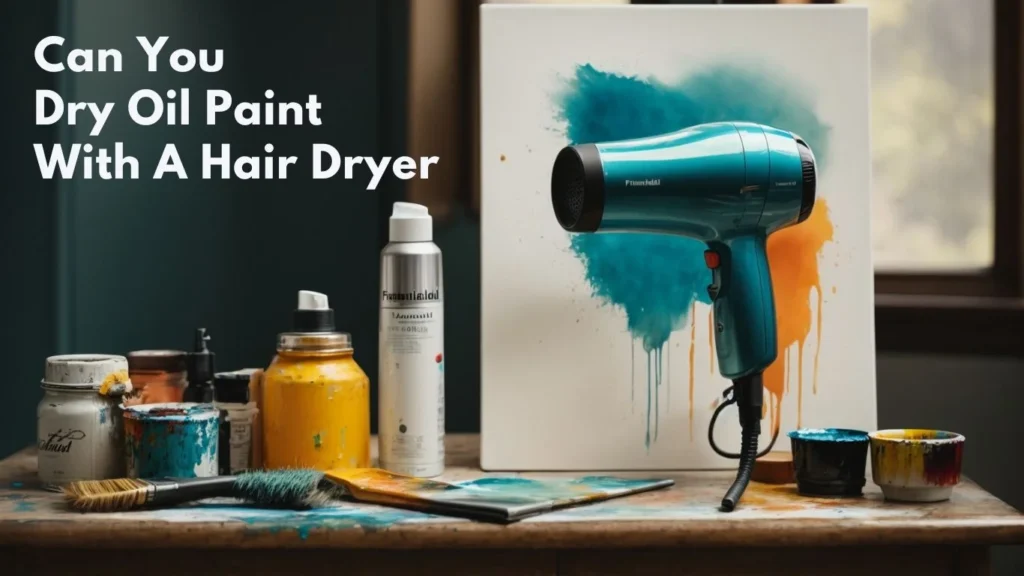 can you dry oil paint with a hair dryer
