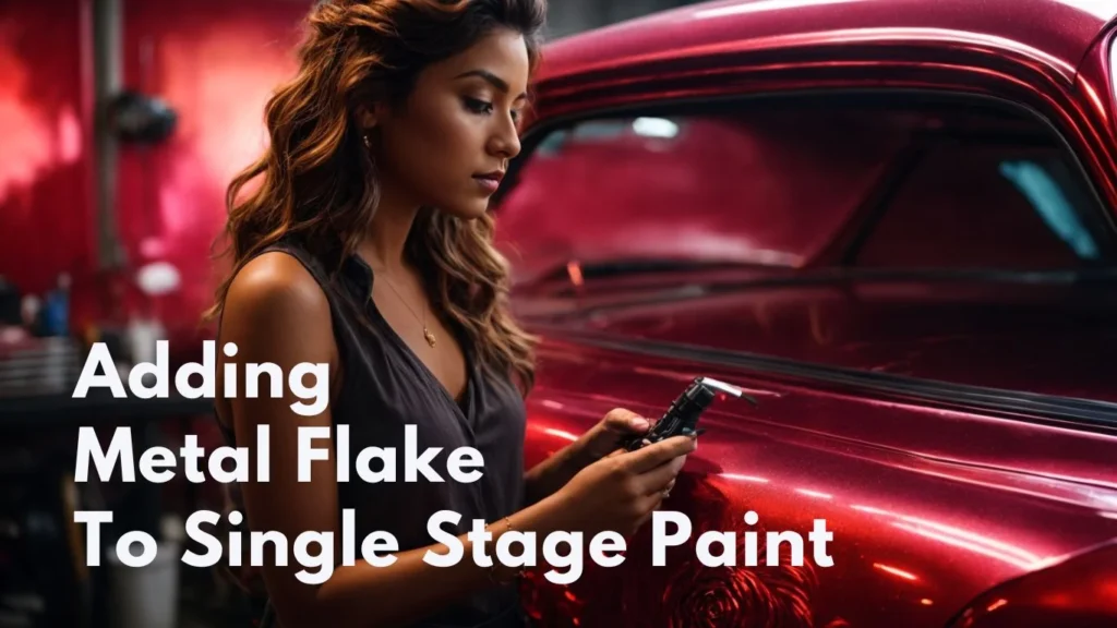 metal flake to single stage paint car